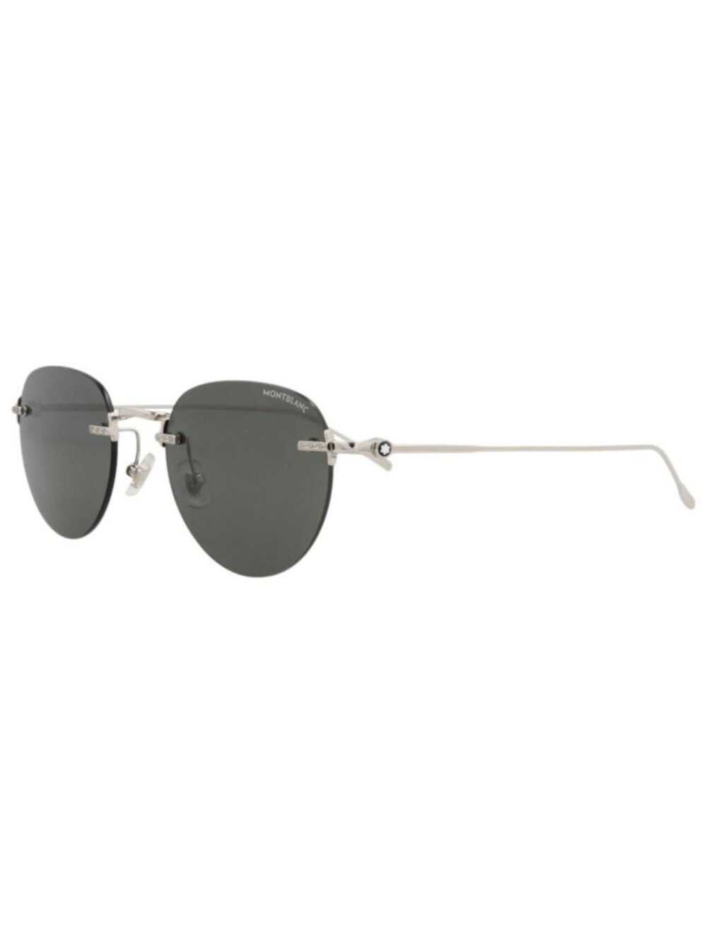 New Montblanc Mens Round/Oval Silver Silver Grey Fashion Designer Sunglasses
